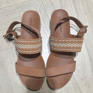 Lucky Brand Braided Tan Sandals for Women